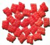 25 12mm Red Marble Butterfly Beads